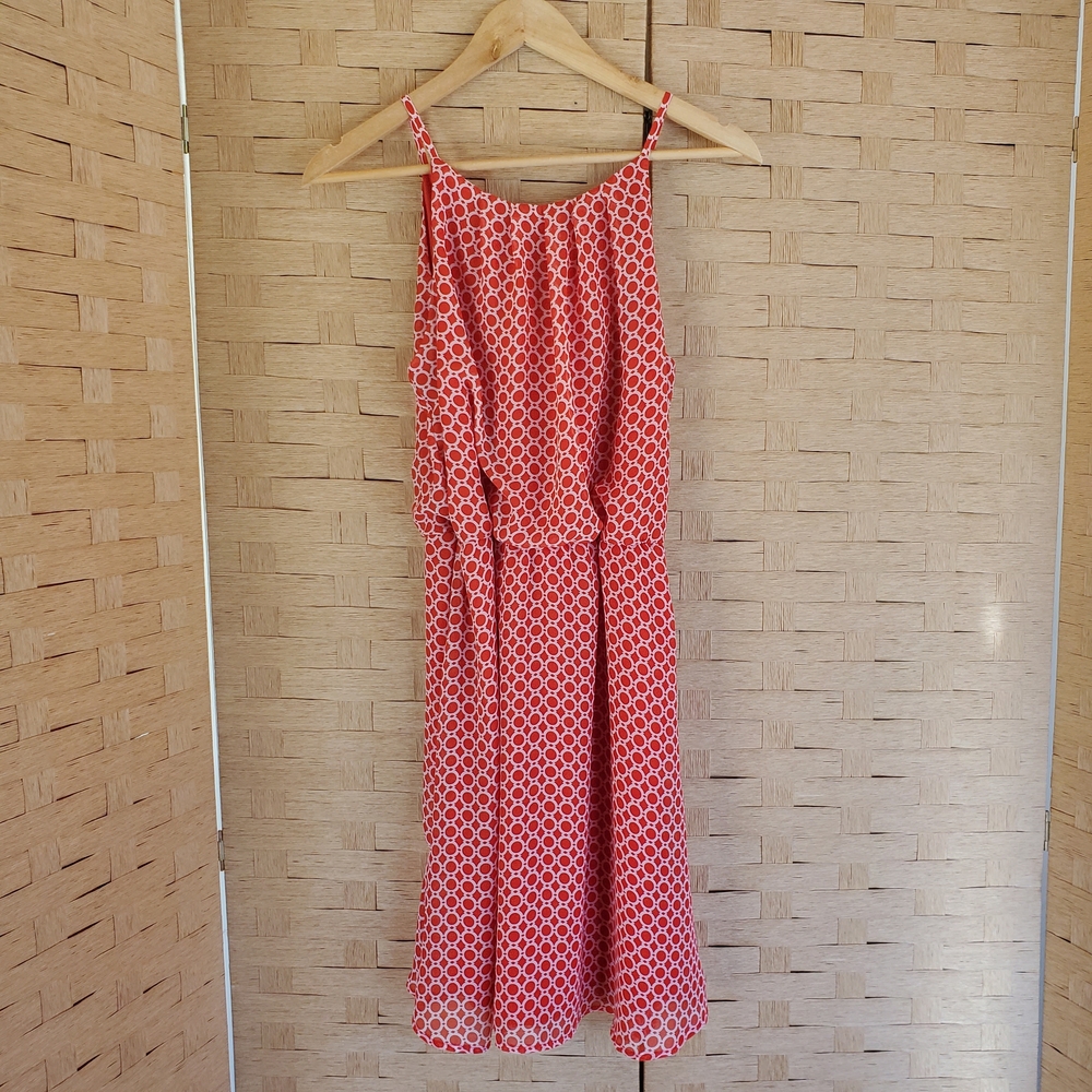 Tacera Sleeveless Dress Size PM Geometric Lined